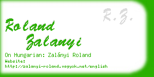 roland zalanyi business card