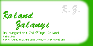 roland zalanyi business card